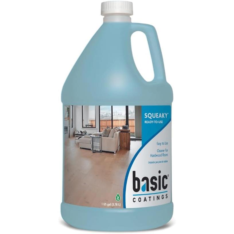 Basic Coatings Squeaky Hardwood Floor Cleaner Refill | Harwood Floor Cleaner | No Residue I Floor Cleaning Solution I 1 Gal