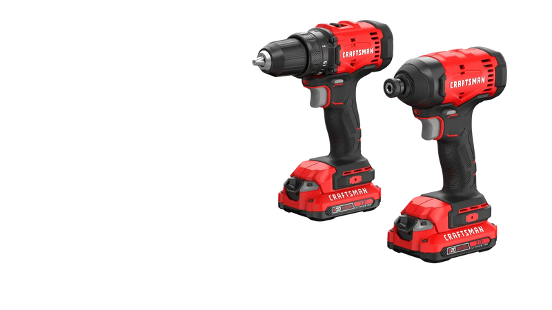 CRAFTSMAN V20 Cordless Drill/Driver & Impact Driver Combo Kit (CMCK201D2)