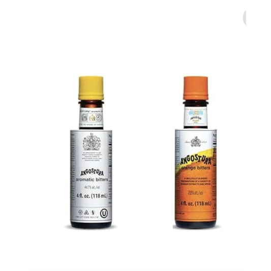 Kingston: Angostura Bitters Original and Orange Bitters (Combo- Pack) - 4oz Bottles, Aromatic and Citrus Infused. Bundled in Kingston safe packaging