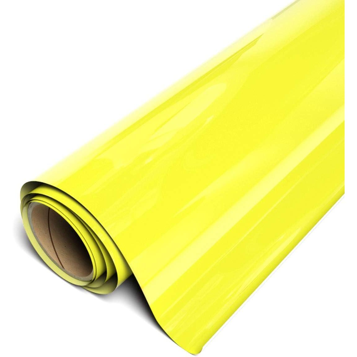Siser EasyWeed Stretch Matte HTV 11.8" x 15FT Roll - (Lemon - HEX #F9E244)