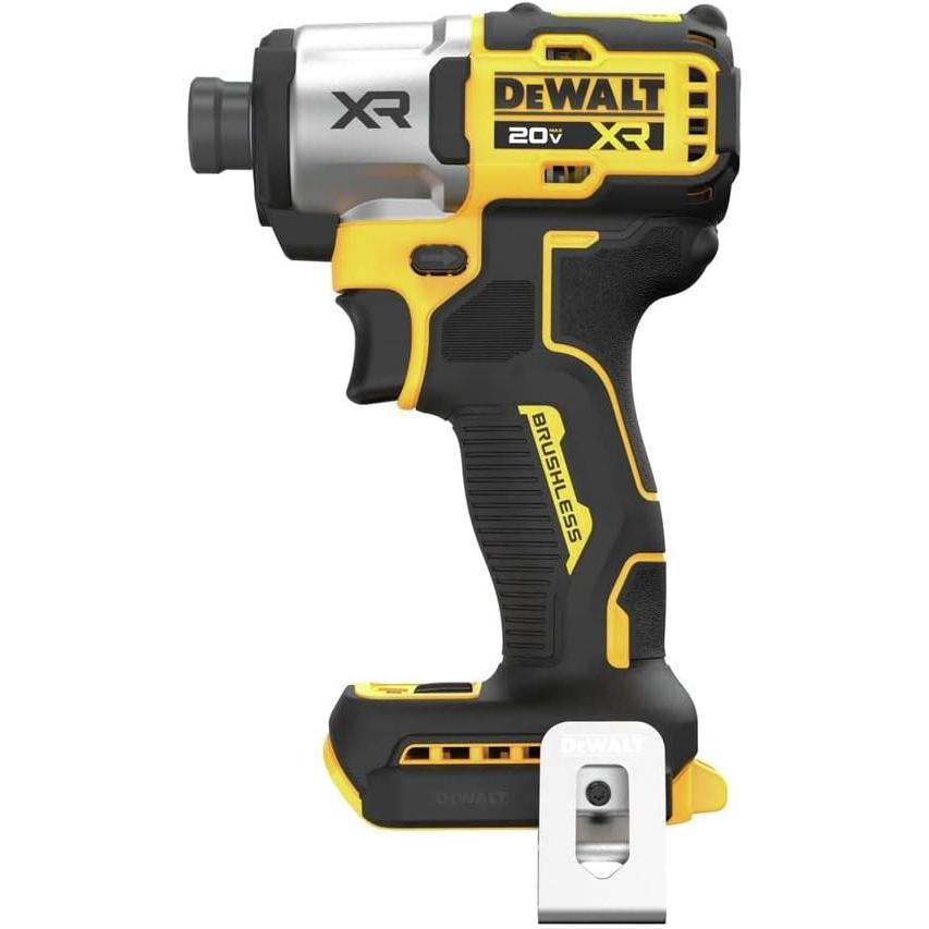 DEWALT 20V MAX XR Impact Driver, 1/4 Inch High Torque Brushless 3 Speed Premium Cordless with LED Light, Extended Runtime, Tool Only (DCF845B)