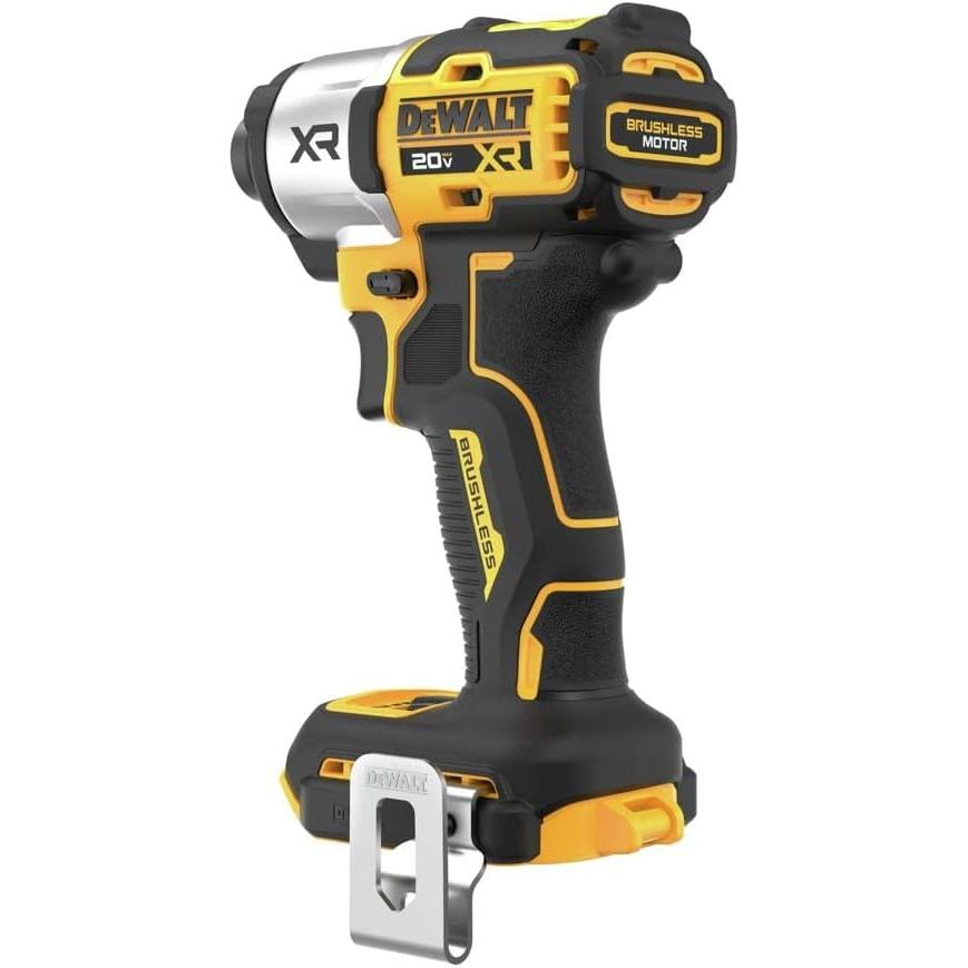 DEWALT 20V MAX XR Impact Driver, 1/4 Inch High Torque Brushless 3 Speed Premium Cordless with LED Light, Extended Runtime, Tool Only (DCF845B)