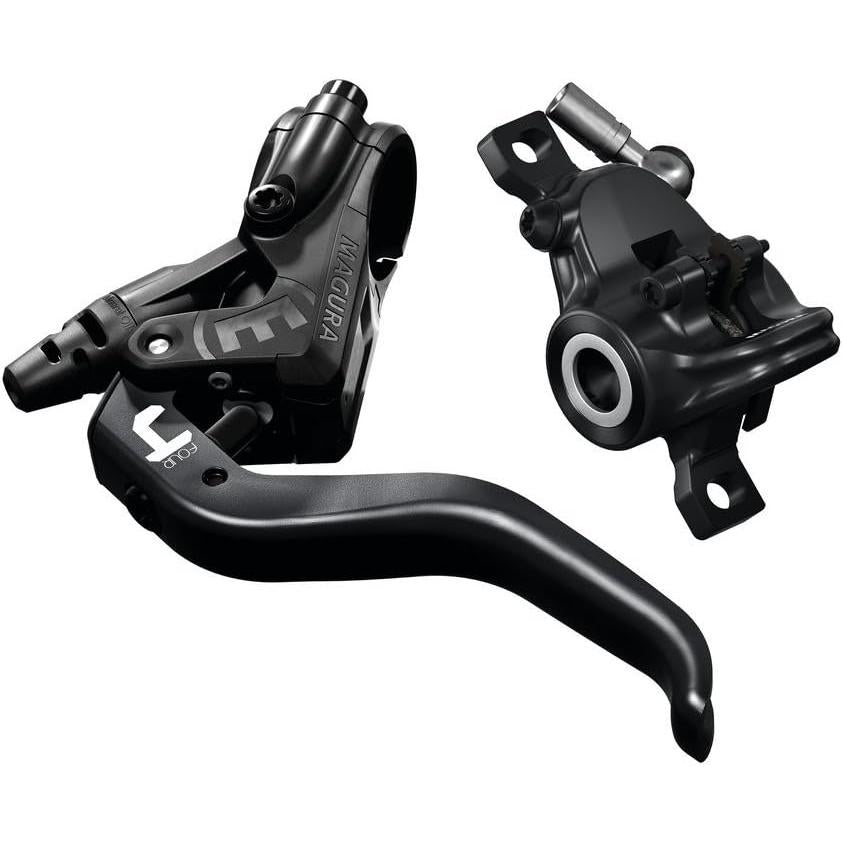 Magura 2700476 MT4 2-Finger Aluminium Lightweight Lever, Can Be Used Left/Right, 2.2 mm Cable Length, Single Brake, Includes Accessories (VE 1 Piece) Bicycle Brake, Black, One Size
