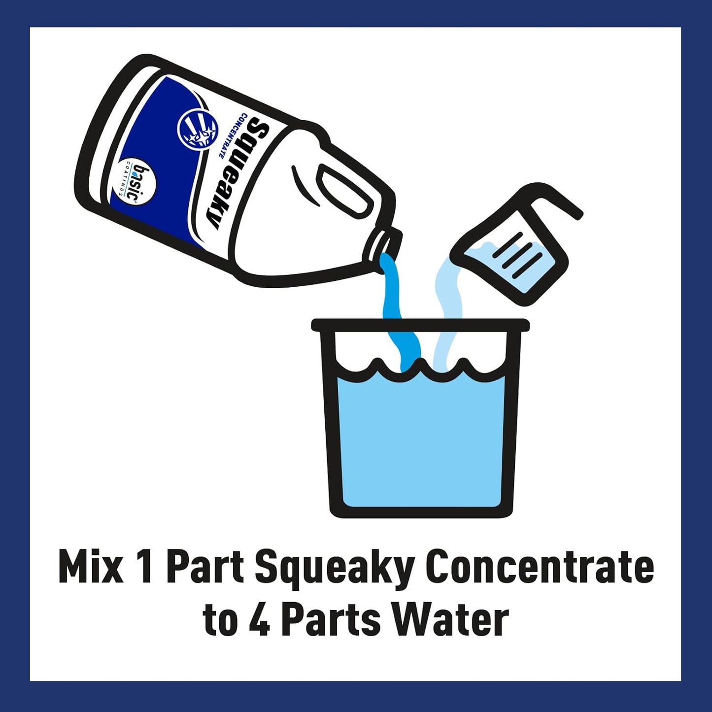 Basic Coatings Squeaky Cleaner Concentrate | Hardwood Floor Cleaner | No Residue | Cleans tough dirt and grease | 1 gal