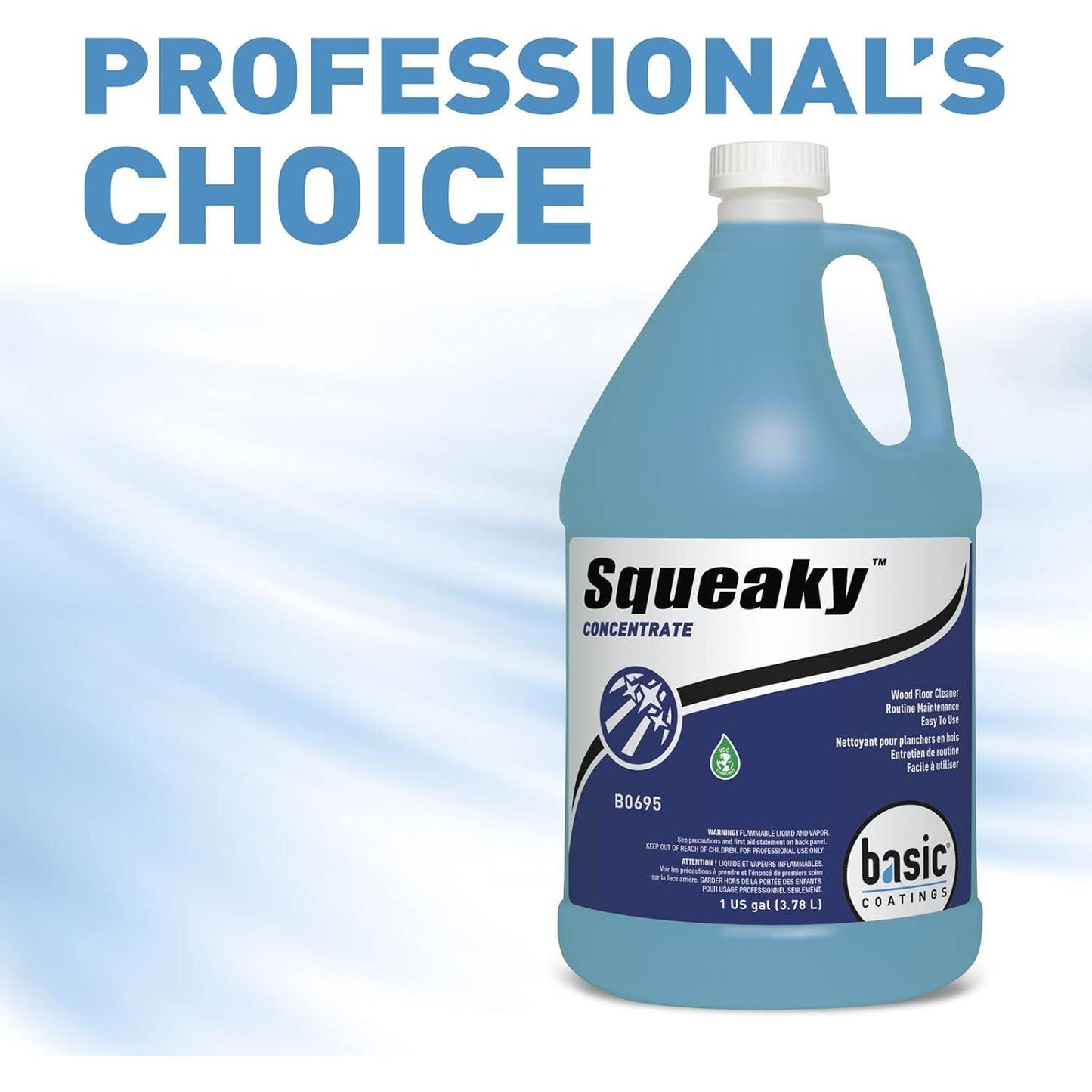 Basic Coatings Squeaky Cleaner Concentrate | Hardwood Floor Cleaner | No Residue | Cleans tough dirt and grease | 1 gal