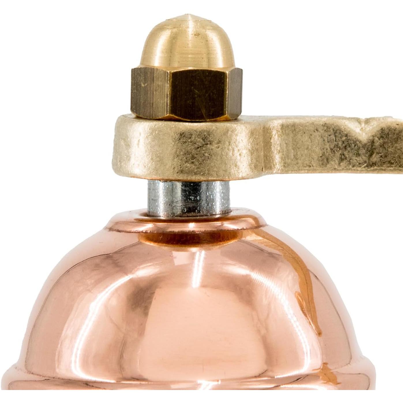 Alexander Home Original Greek Pepper Mill, 8-Inch Copper  European Manual Pepper Grinder, Refillable, with Polishing Cloth