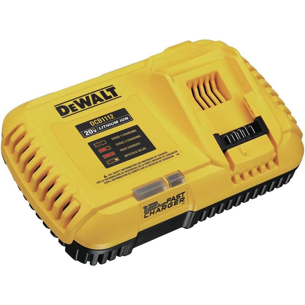 DEWALT Battery Charger, 20V + Flexvolt Fast Charger (DCB1112)