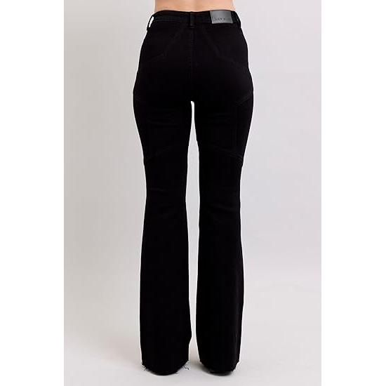 Judy Blue High-Waisted Tummy Control Retro Wide-Leg Jeans  Flattering, Stylish, and Comfortable Denim - 88958 (US, Numeric, 11, Regular, Regular, Black)