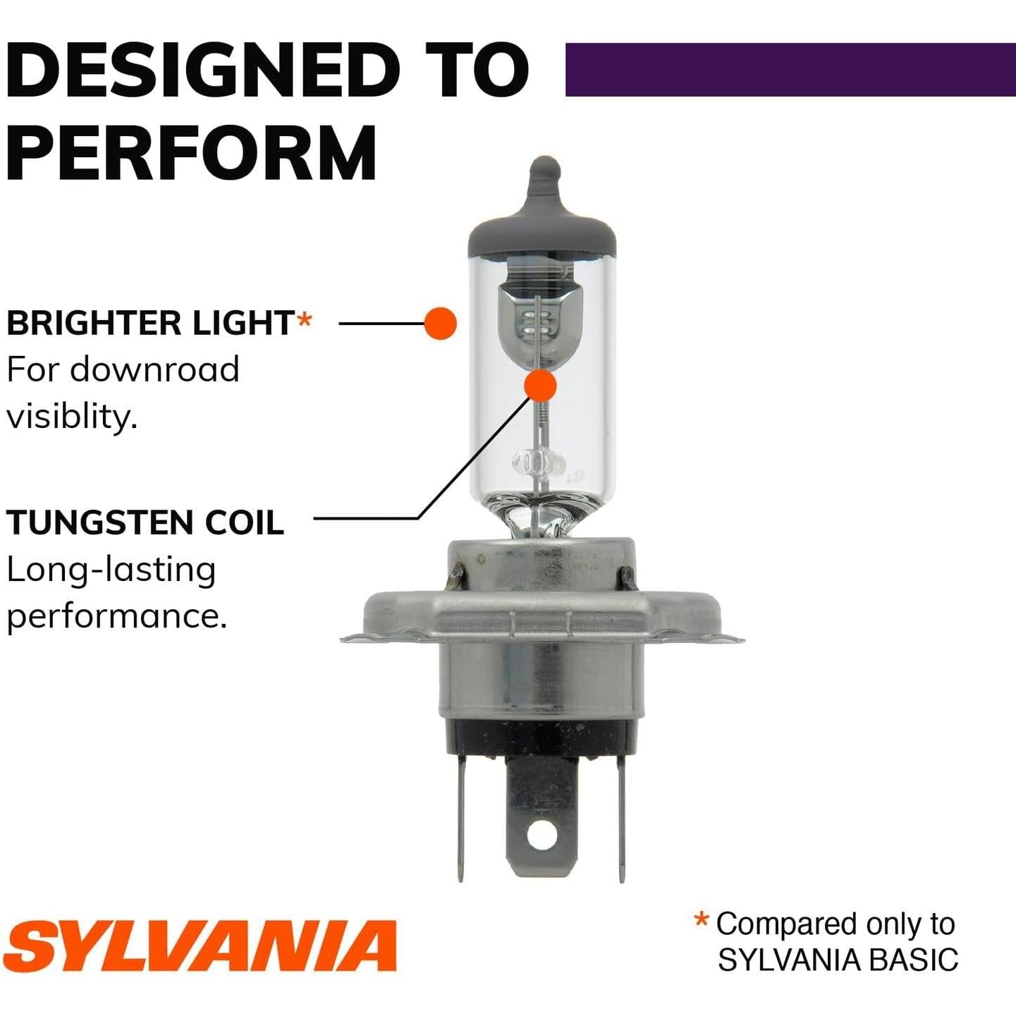 SYLVANIA - 9003 XtraVision - High Performance Halogen Headlight Low Beam and Fog Replacement Bulb (Contains 2 Bulbs)