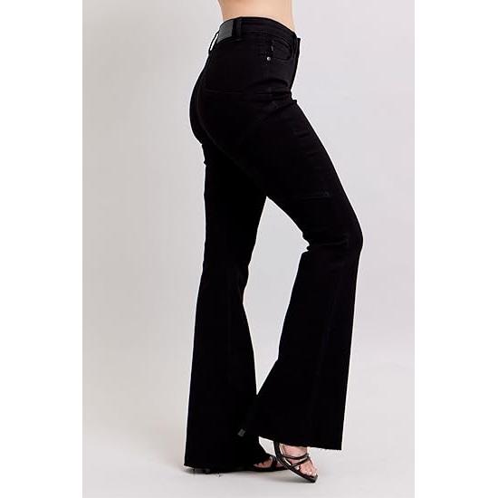 Judy Blue High-Waisted Tummy Control Retro Wide-Leg Jeans  Flattering, Stylish, and Comfortable Denim - 88958 (US, Numeric, 18, Plus, Regular, Black)