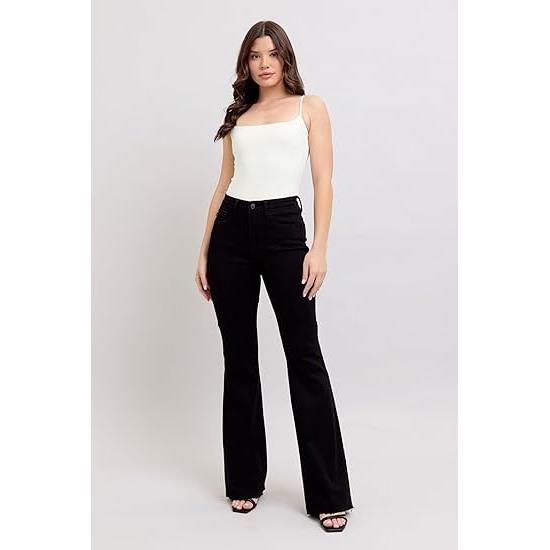 Judy Blue High-Waisted Tummy Control Retro Wide-Leg Jeans  Flattering, Stylish, and Comfortable Denim - 88958 (US, Numeric, 18, Plus, Regular, Black)