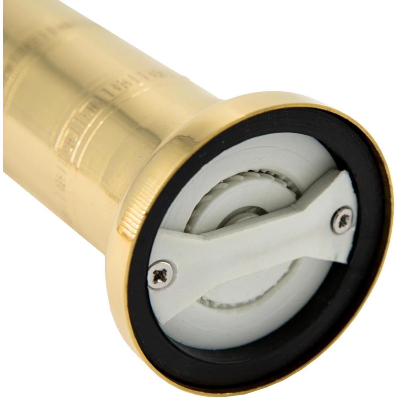 Alexander Home The Original Greek Salt Mill 8 Inch Tall | European Salt Mill Grinder with Crank Handle | Manual Salt Grinder | Salt Refillable - Brass