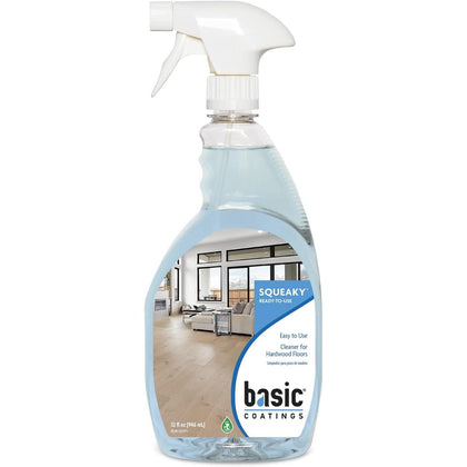 Basic Coatings Squeaky Hardwood Floor Cleaner Spray | Harwood Floor Cleaner | No Residue I Floor Cleaning Solution I 32 oz