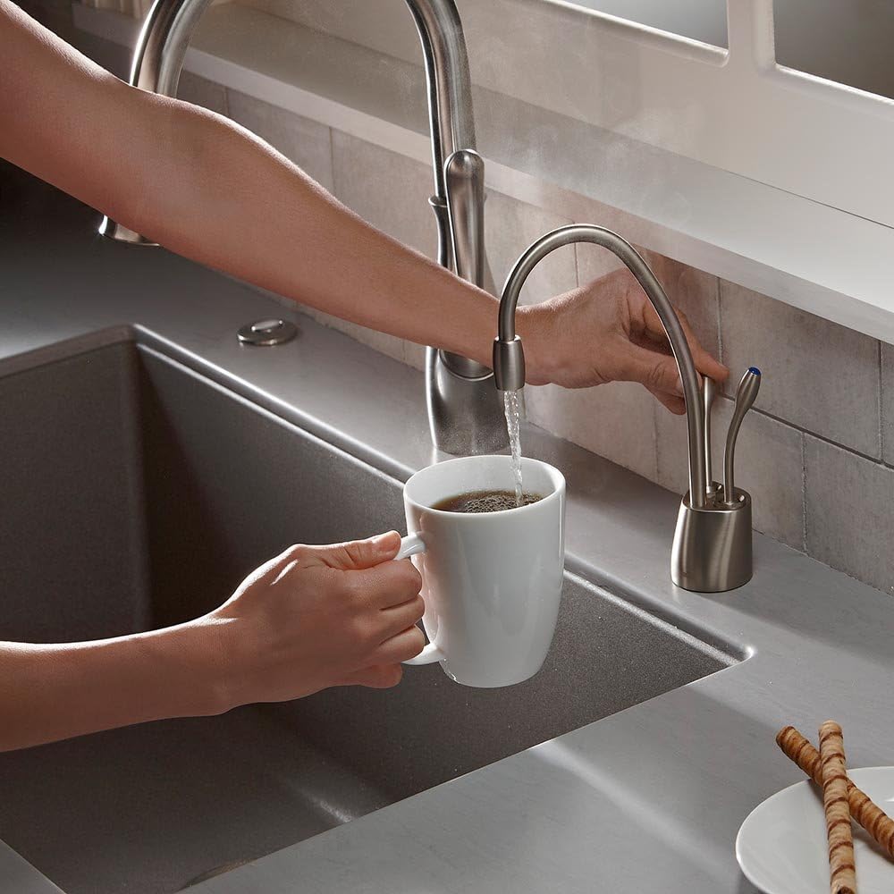 InSinkErator Contemporary Instant Hot and Cold Water Dispenser - Faucet Only, Matte Black, F-HC1100MBLK