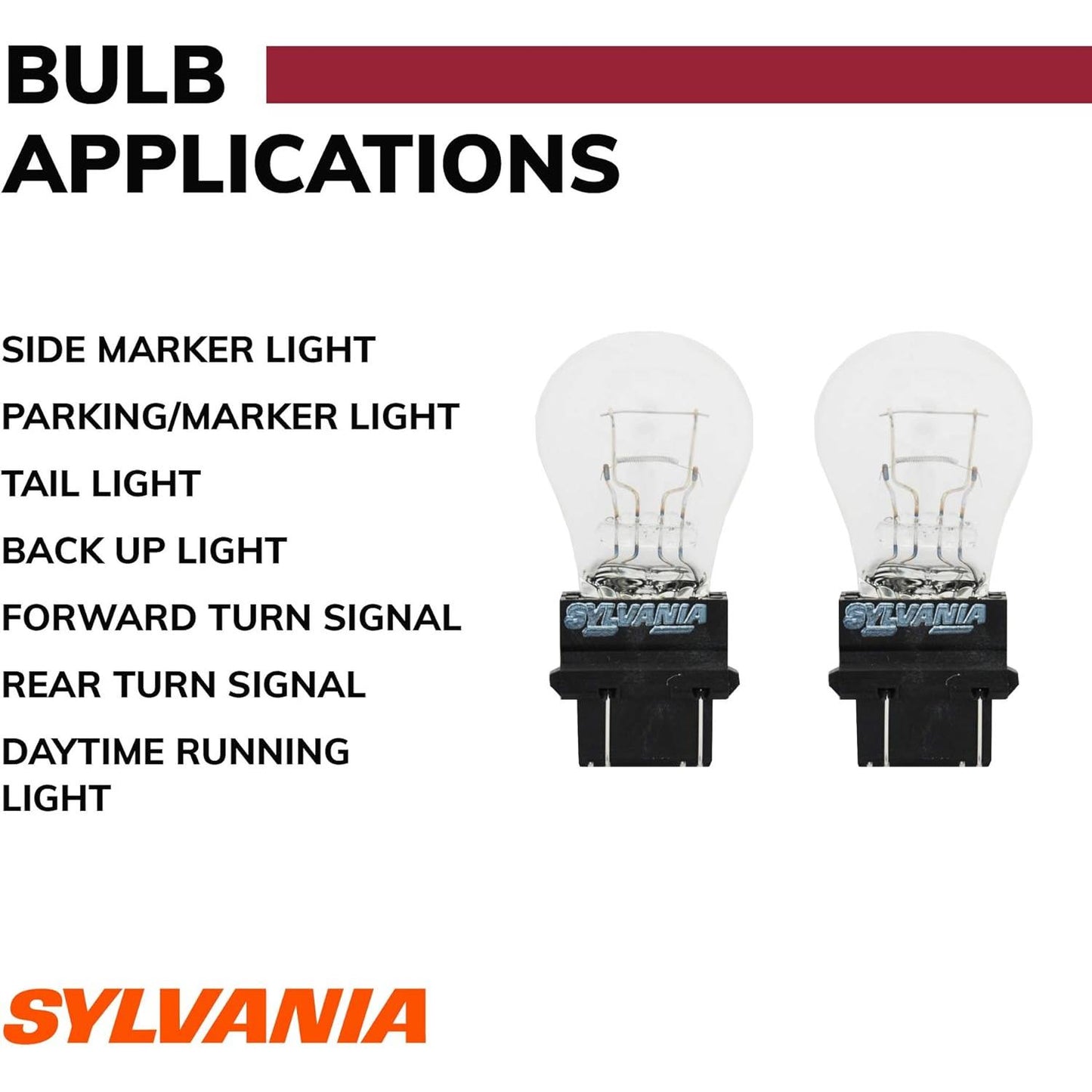SYLVANIA 3157 Long Life Miniature Bulb, (Contains 2 Bulbs)