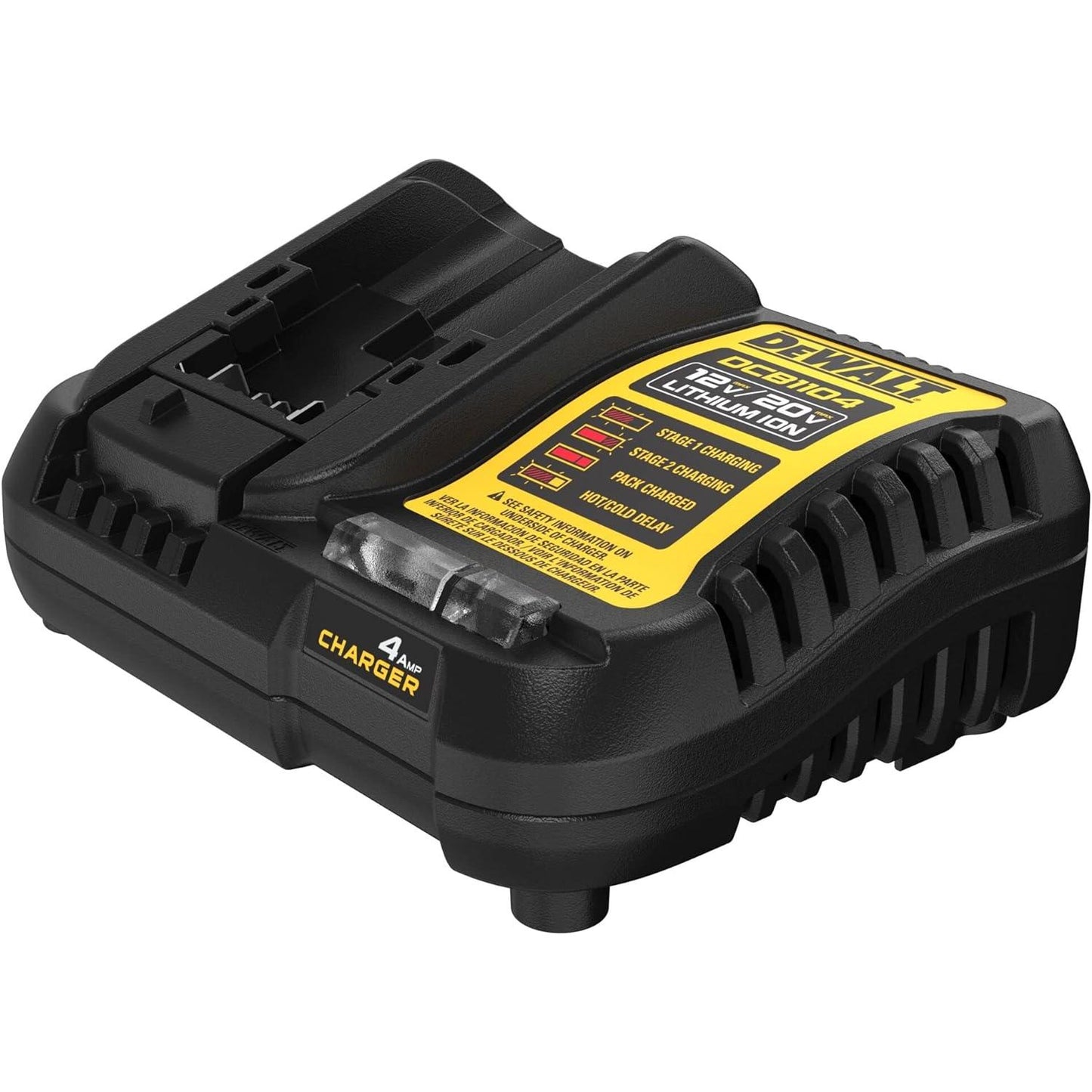 DEWALT 12V MAX/20V MAX Lithium Ion Battery Charger, 4 Amp (DCB1104)