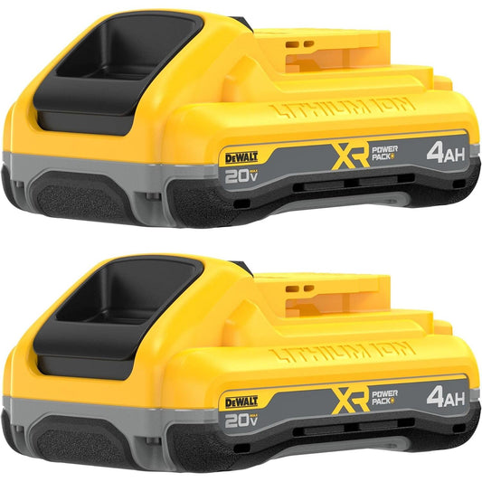 DEWALT 20V MAX Battery XR POWERPACK 4Ah Lithium Ion, 50% More Power, Dewalt Battery Compatible with 20V MAX Tools, 2 PK (DCB2104-2)