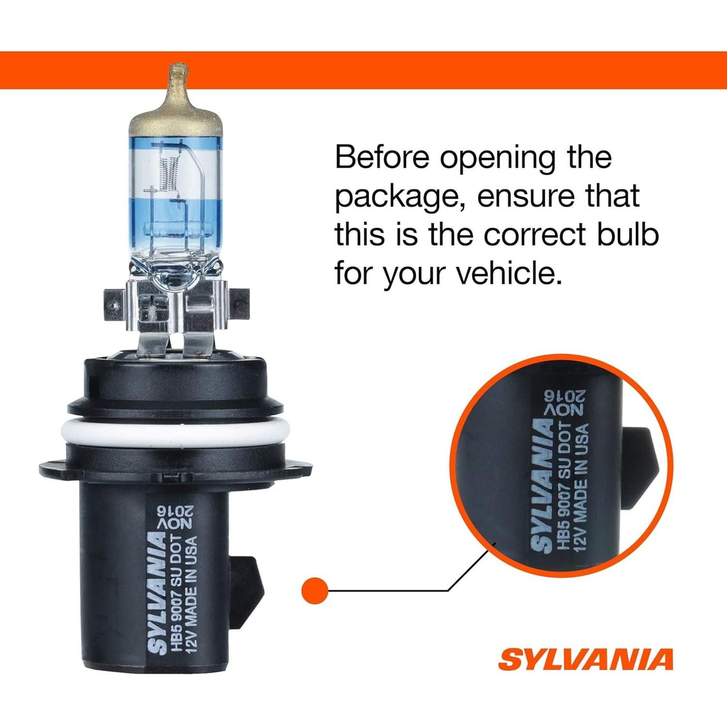 SYLVANIA - 9007 SilverStar Ultra - High Performance Halogen Headlight Bulb, High Beam, Low Beam and Fog Replacement Bulb, Brightest Downroad with Whiter Light, Tri-Band Technology (Contains 2 Bulbs)