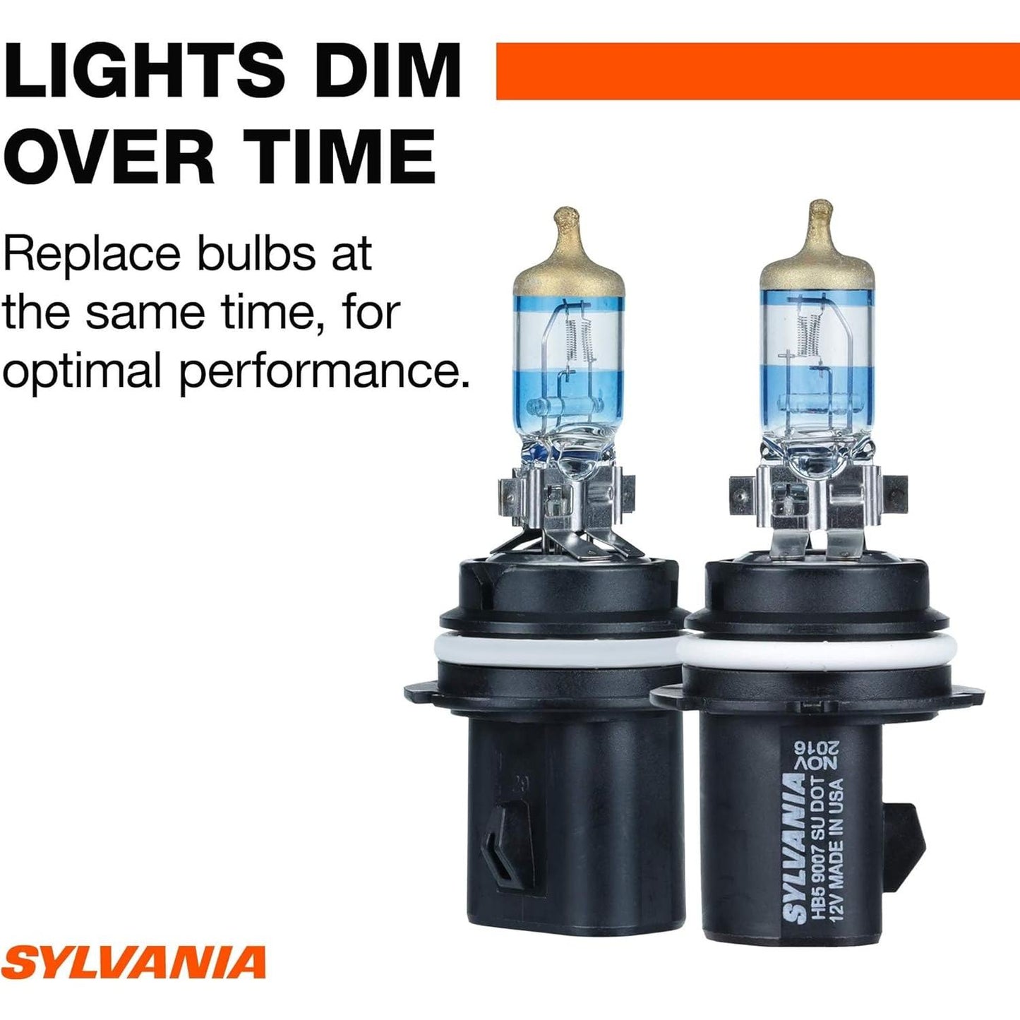 SYLVANIA - 9007 SilverStar Ultra - High Performance Halogen Headlight Bulb, High Beam, Low Beam and Fog Replacement Bulb, Brightest Downroad with Whiter Light, Tri-Band Technology (Contains 2 Bulbs)