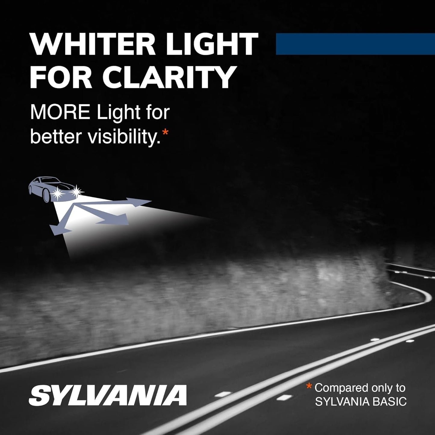 SYLVANIA - 9005XS SilverStar - High Performance Halogen Headlight Bulb, High Beam, Low Beam and Fog Replacement Bulb, Brighter Downroad with Whiter Light (Contains 2 Bulbs)