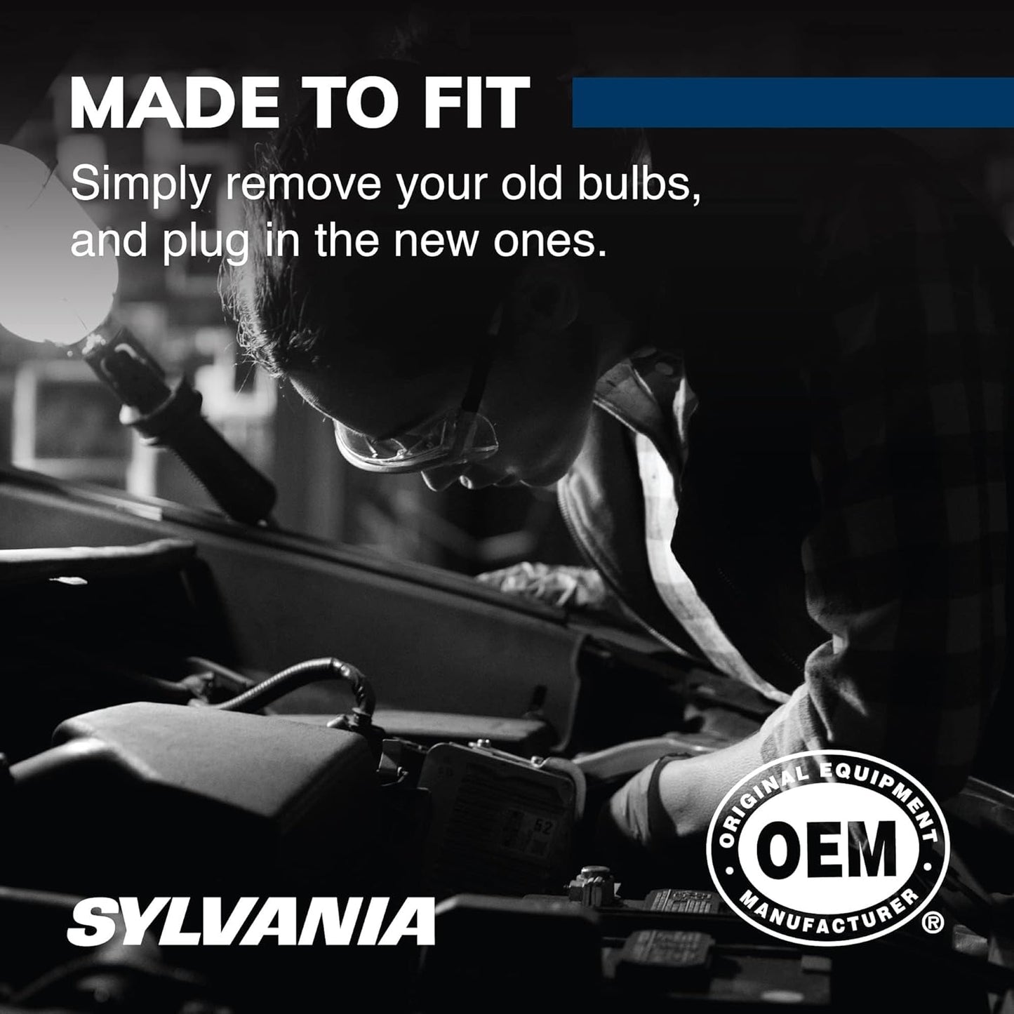 SYLVANIA - 9003 SilverStar - High Performance Halogen Headlight Bulb, High Beam, Low Beam and Fog Replacement Bulb, Brighter Downroad with Whiter Light (Contains 2 Bulbs)
