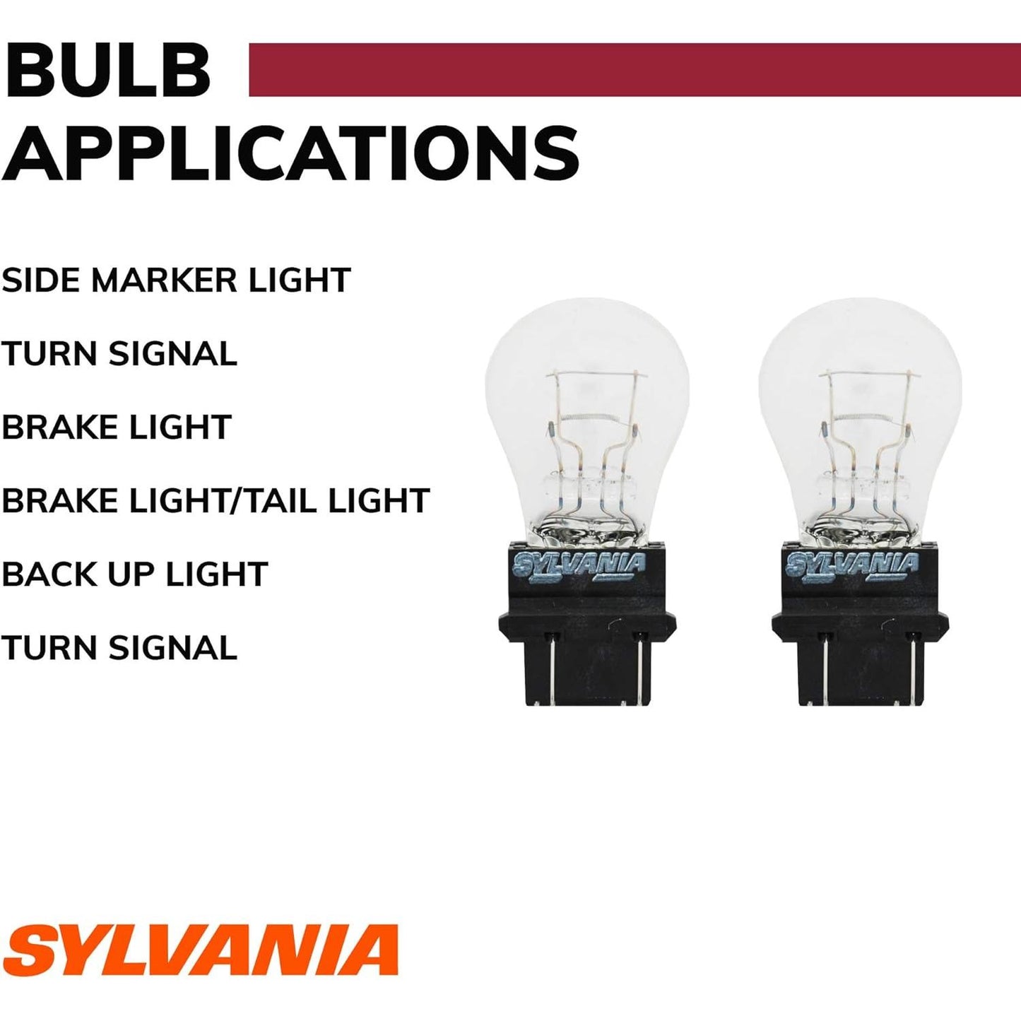 SYLVANIA - 3057 Long Life Miniature - Bulb, Ideal for Daytime Running Lights (DRL) and Back-Up/Reverse Lights (Contains 2 Bulbs)