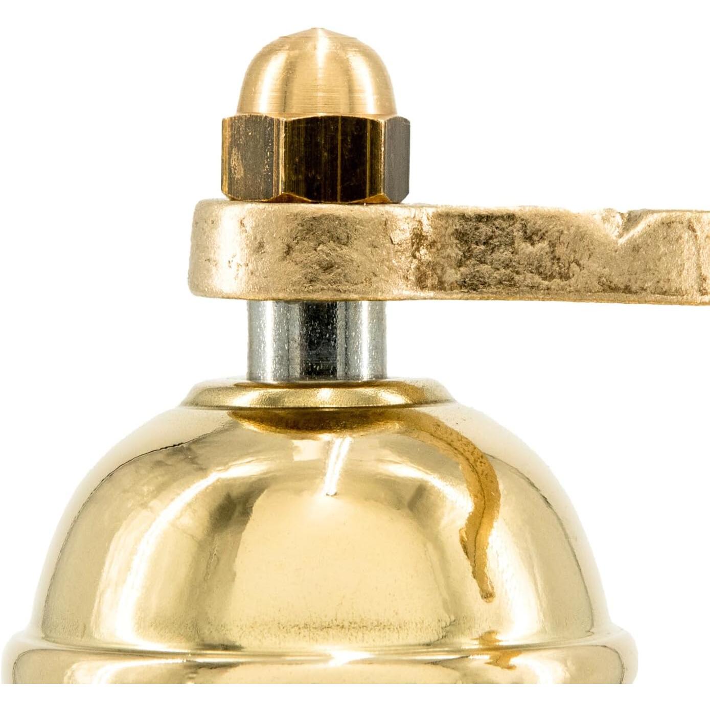 Alexander Home Original Greek Pepper Mill, 9-Inch Brass  European Manual Pepper Grinder, Refillable, with Polishing Cloth