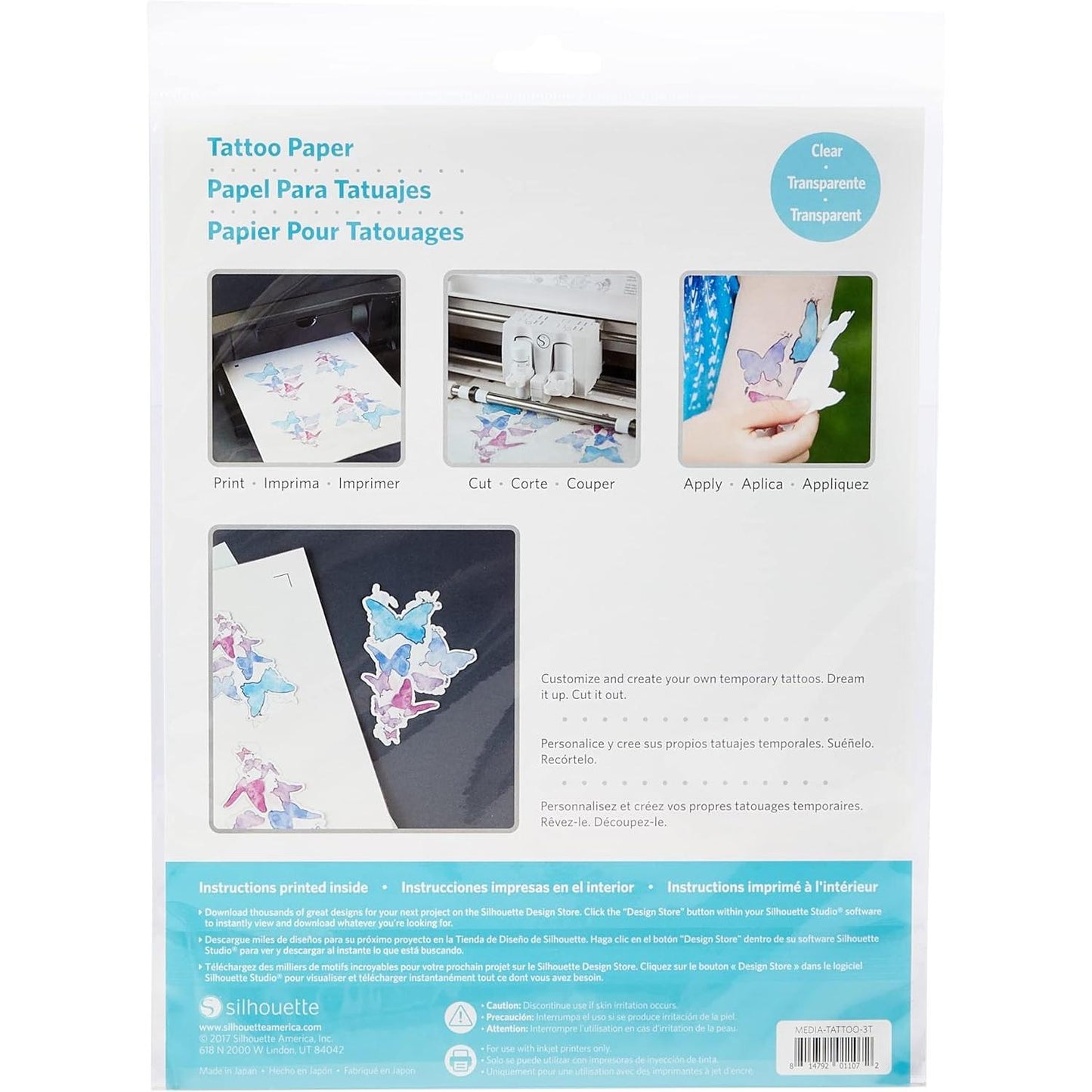 Silhouette Media-Tattoo Temporary Tattoo Paper