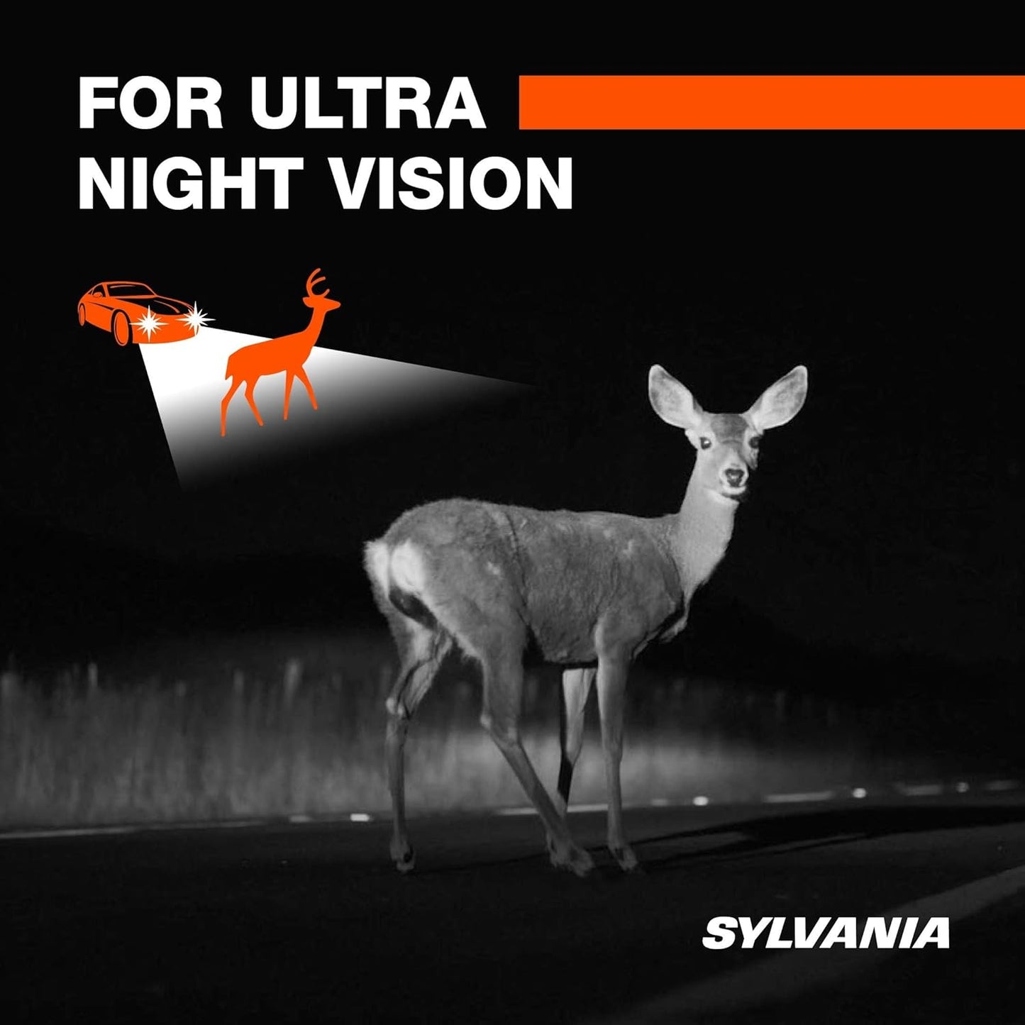 SYLVANIA - H13 SilverStar Ultra - High Performance Halogen Headlight Bulb, High Beam, Low Beam and Fog Replacement Bulb, Brightest Downroad with Whiter Light, Tri-Band Technology (Contains 1 Bulb)