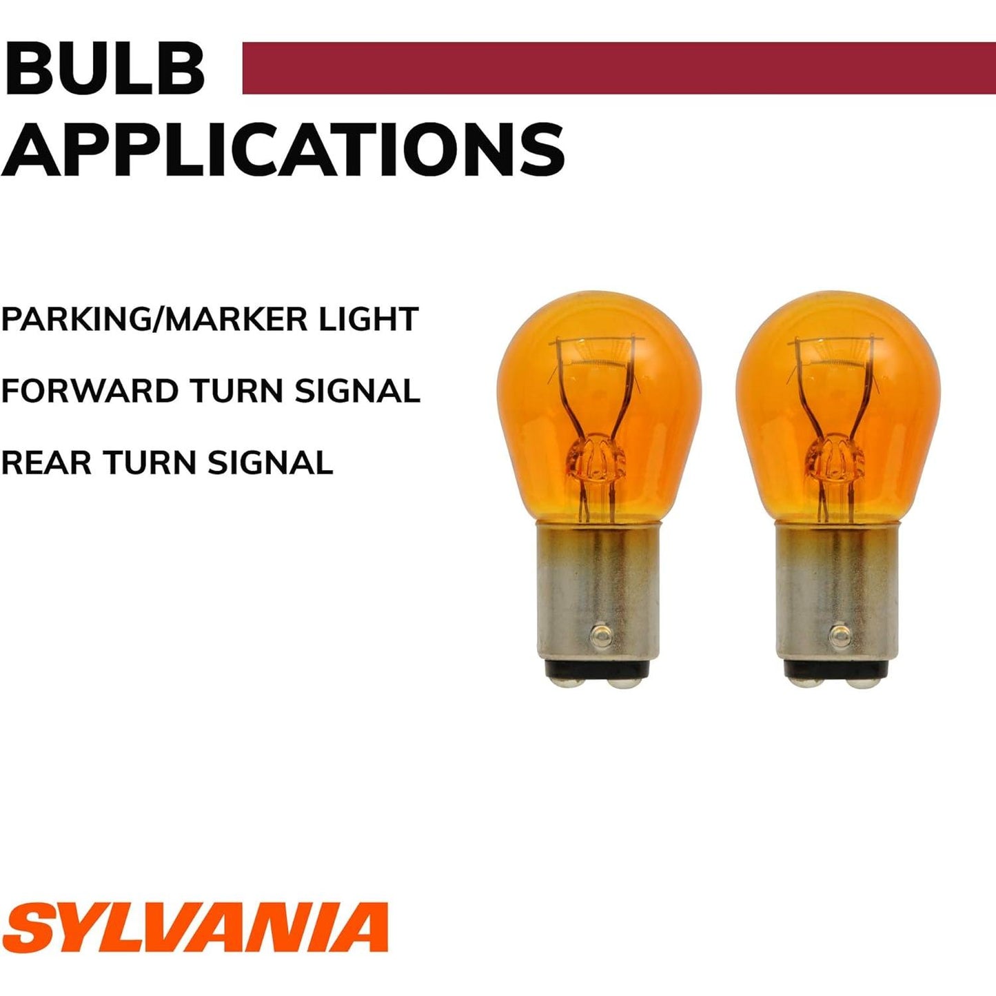 SYLVANIA - 2357A Amber Long Life Miniature Bulb, (Contains 2 Bulbs)