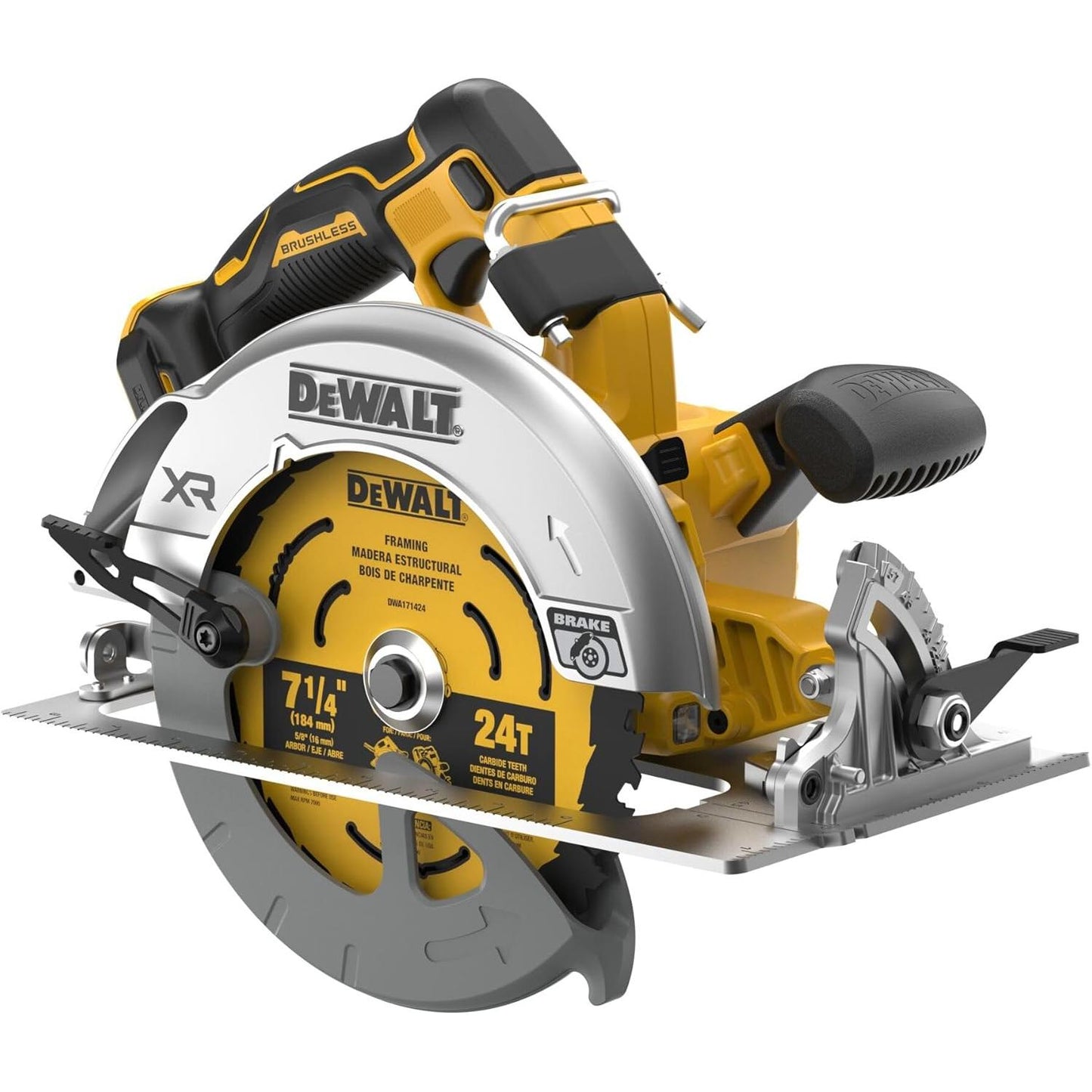 DEWALT 20V MAX XR Brushless Cordless 7-1/4 in. Circular Saw, Tool Only (DCS590B)