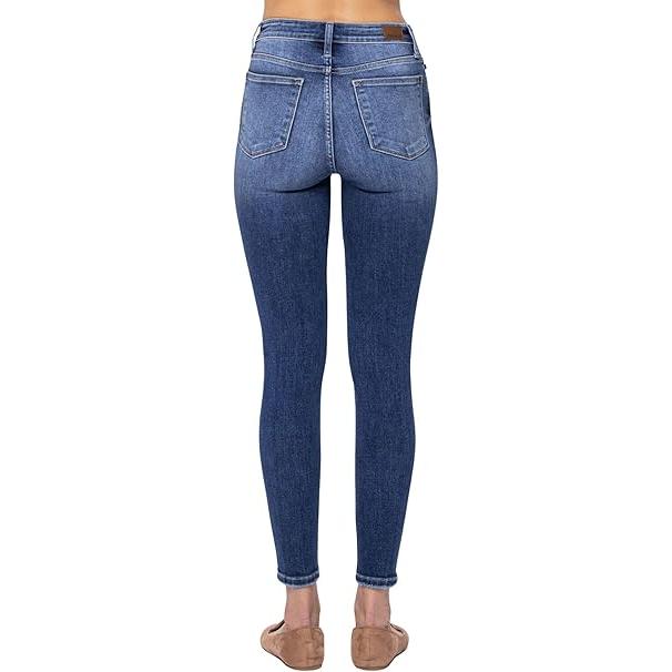 Judy Blue Women's High Rise Exposed Button Fly Skinny Jeans (7, MD) (US, Numeric, 32, Regular, Regular, MD)