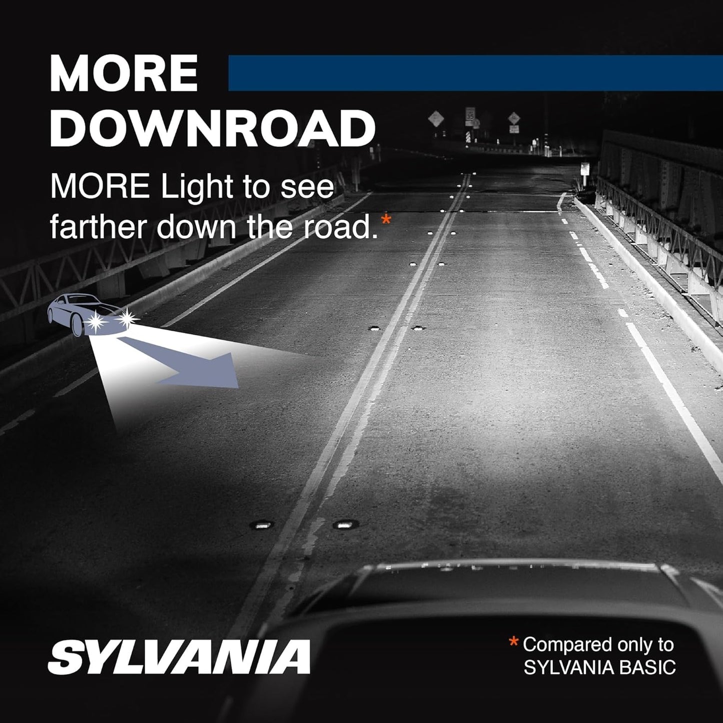 SYLVANIA - 9005XS SilverStar - High Performance Halogen Headlight Bulb, High Beam, Low Beam and Fog Replacement Bulb, Brighter Downroad with Whiter Light (Contains 2 Bulbs)