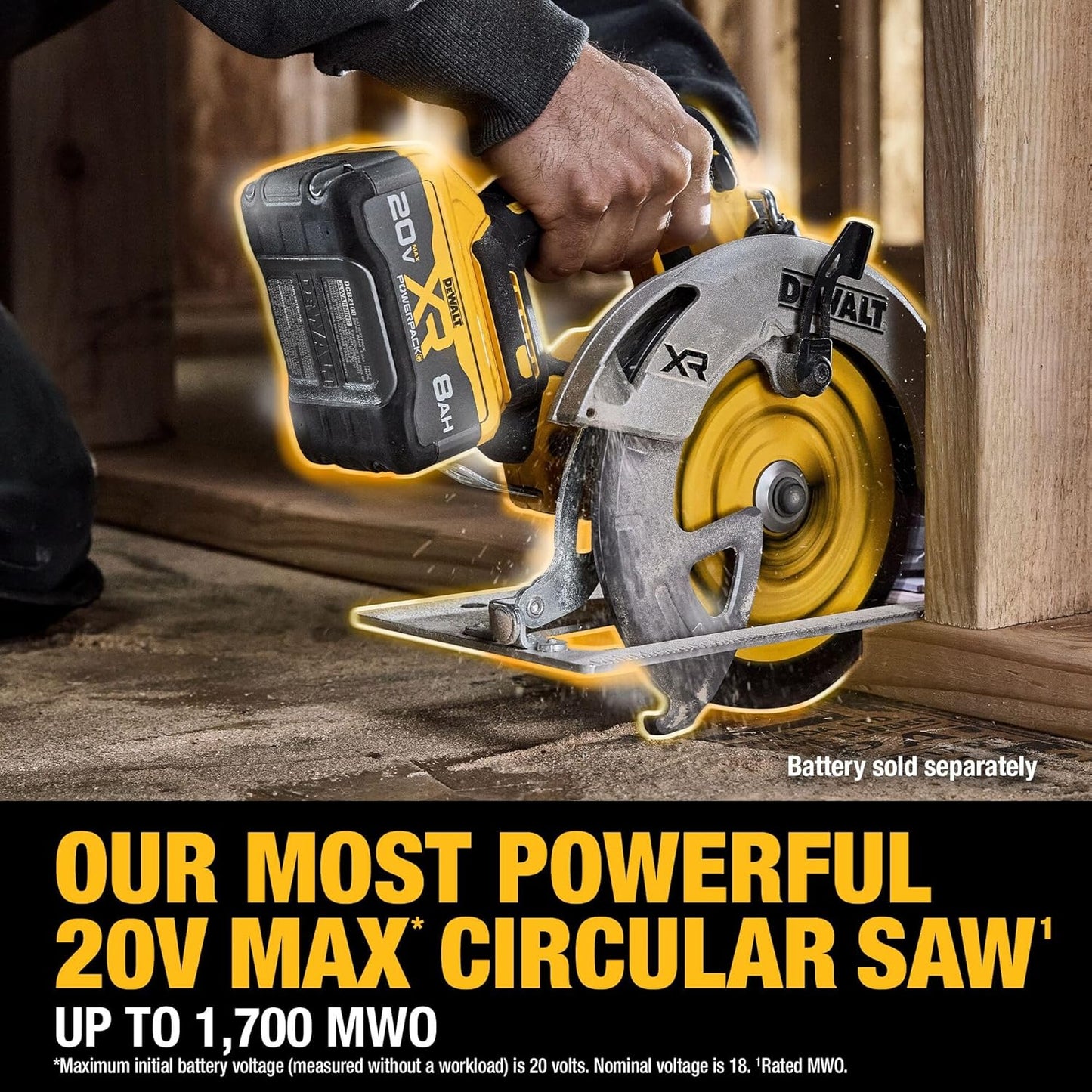 DEWALT 20V MAX XR Brushless Cordless 7-1/4 in. Circular Saw, Tool Only (DCS590B)
