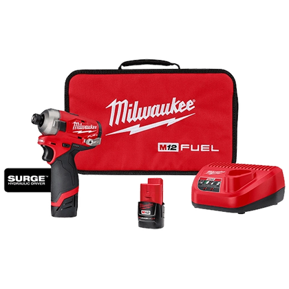 Milwaukee M12 FUEL SURGE 1/4" Hex Hydraulic Driver Kit (2551-22)