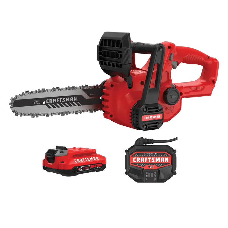 CRAFTSMAN V20 Cordless 10 in. Chainsaw Kit (CMCCS610D1)