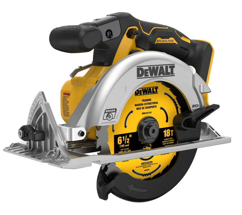 DEWALT 20V MAX XR 6-1/2 in. Brushless Circular Saw - Tool Only (DCS565B)