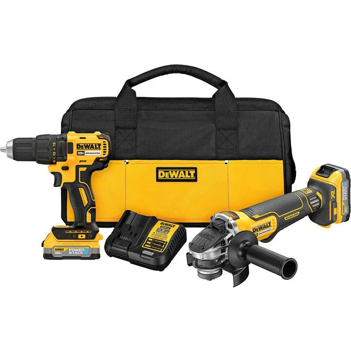 DEWALT 20V MAX Brushless 2-Tool Combo Kit - Grinder + Drill/Driver (DCK231E2)